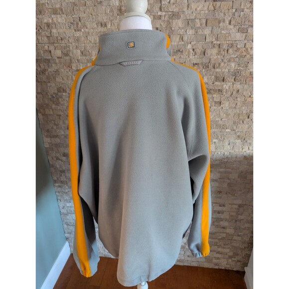 Columbia Gorpcore Fleece Zip Up Jacket Orange Grey Skater Normcore 90s XL - Picture 4 of 16